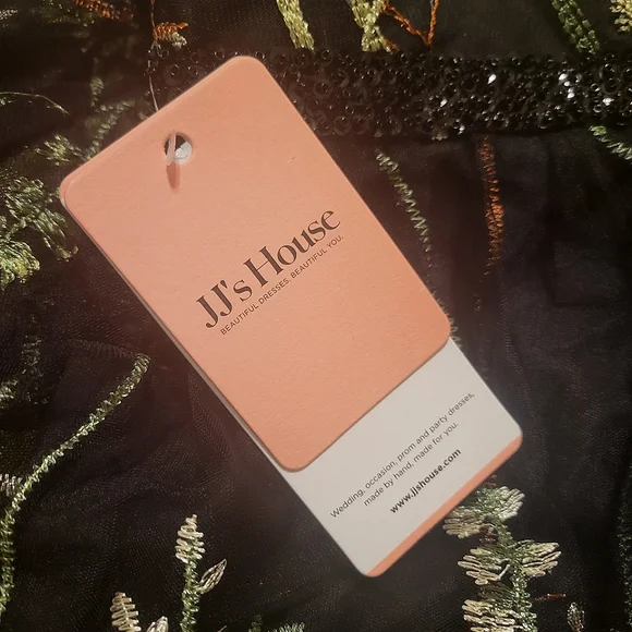 NWT JJs HOUSE Black Floral Lined Cocktail Dress Prom Wedding Party Handmade NEW - Picture 10 of 11